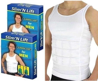 Коригувальна майка для чоловіків Slim'n'lift for Men Pro розмір XXL Білий(IS33)