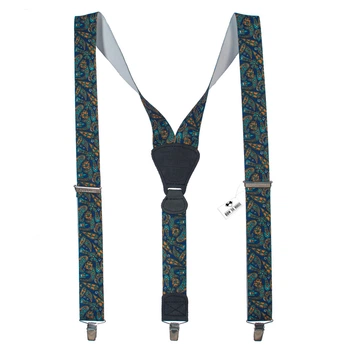 Подтяжки Bow Tie House мужские зеленые с огурчиками 3.5Y - Urban 08267