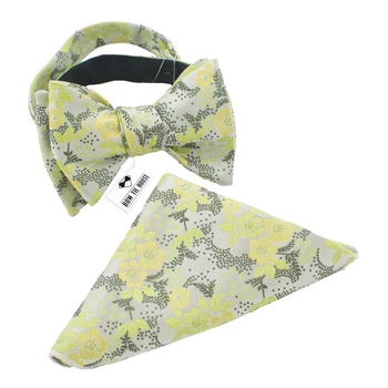 Краватка-метелик Bow Tie House з квіточками + хустка 01664