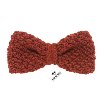 Метелик Bow Tie House в'язаний спицями терракотового кольору - ручна робота - стандартна форма 08660