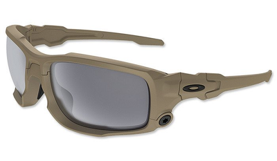 Балістичні, тактичні окуляри Oakley Shocktube Колір лінзи: Smoke Gray Колір оправи: Terrain Tan.