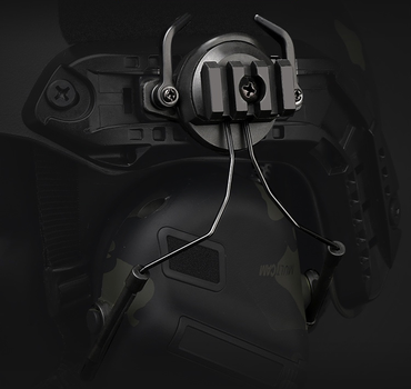 Комплект адаптеров для крепления наушников на направляющие "лыжи" шлема 19~21mm Wosport.