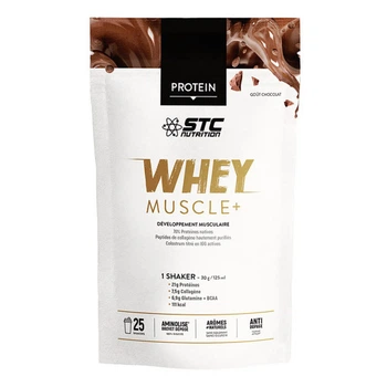 Протеїн STC Вей Мускул+ Шоколад / WHEY MUSCLE+ PROTEIN CHOCOLAT - Протеїн для нарощування м'язів, 750 г (SNS42)
