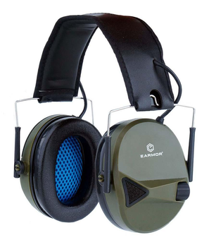 Навушники тактичні Earmor M30, активні, NRR 24, колір – Олива, активні навушники військові