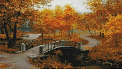 Алмазная мозаика ColorArt 40х70 Красивая осень SS804