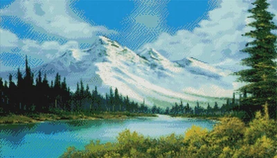 Алмазная мозаика ColorArt 40х70 Альпы в снегу SS805