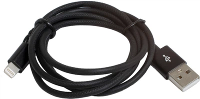Кабель Patron USB - Lightning 2.4А 1 м Черный (CAB-PN-LIGHT-1M-B)
