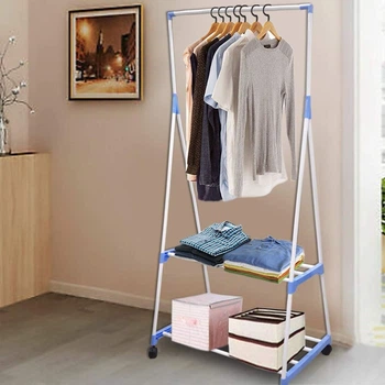 Напольная вешалка для одежды Синий Clothes Rack Multi-Function (YU8SH3782)
