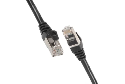 Патч-корд 2E Cat 5e 26AWG 2 м с экранированной витой парой UTP Черный (2E-PC5ECOP-200BK)
