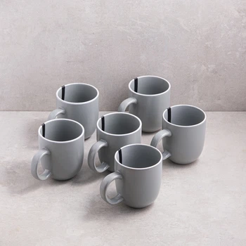 Набір із 6 чашок Ardesto Cremona Dusty grey 390 мл (AR2939GRC)
