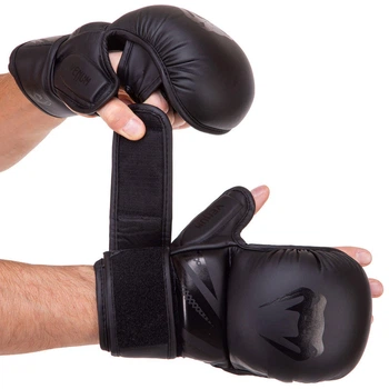 Перчатки для смешанных единоборств MMA Venum Heroe 3393 размер S Black
