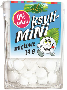 Драже м'ятне Aka Xyli-Mini 0% Цукру 14 г (5908228012292)