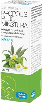 Suplement diety ApipolFarma Propolis Plus Mikstura z ziołami 20 ml (5907529110416)