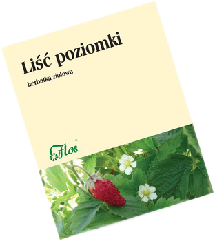 Herbatka ziołowa Flos Poziomka Liść 50 g ŹRódło Witaminy C (5906365702816)