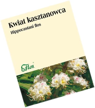Herbatka ziołowa Flos Kasztanowiec Kwiat 50 g Wspiera Ukłąd Krążenia (5906365702984)