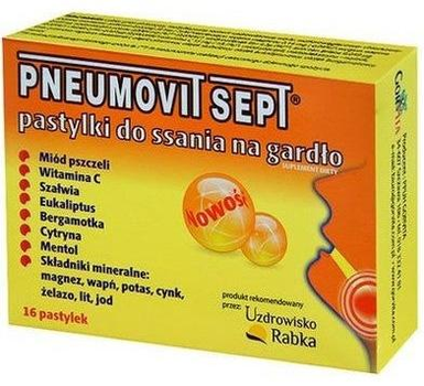 Suplement diety Gorvita Pneumovit Sept Pastylki 16 szt. (5907636994596)