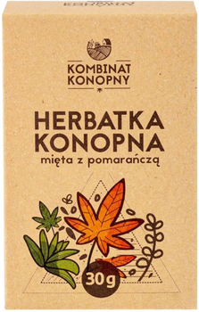 Чай конопляний з м'ятою та апельсином Kombinat Konopny 20x1.5 г (5904139279328)