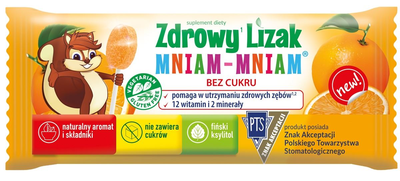 Zdrowy Lizak Starpharma Mniam Mniam 6g Pomarańcza (5907763674071)