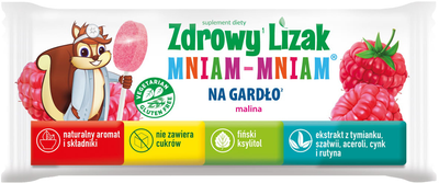 Zdrowy Lizak Starpharma Mniam Na Gardło 6g Malina (5907763674088)