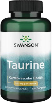Suplement diety Swanson Tauryna 500 mg 100 kapsułek (87614018270)