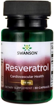 Дієтична добавка для імунітету Swanson Resveratrol 50 мг 30 капсул (87614022826)