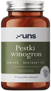 Suplement diety UNS Pestki Winogron 95% OPC Ekstrakt 15:1 (5904238960929)