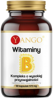 Suplement diety Yango Witaminy B Kompleks 572 mg 90 kapsułek (5907483417552)