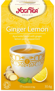 Чай з імбиром та лимоном Yogi Tea 17x18 г (4012824402508)