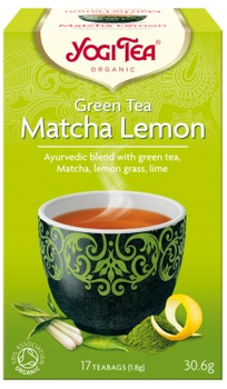 Зелений чай матчу з лимоном Yogi Tea 17x18 г (4012824403277)
