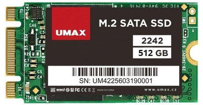 Dysk SSD Umax 512GB M.2 2242 SATA III 3D NAND (TLC) (UMM250003)