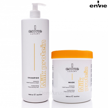 Набір із молочними протеїнами ENVIE LUXURY MILK Шампунь 1000ml + Маска 1000ml