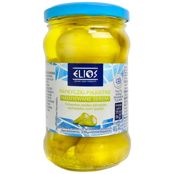 Перец Elios пикантный фаршированный мягким сыром в масле 270 г