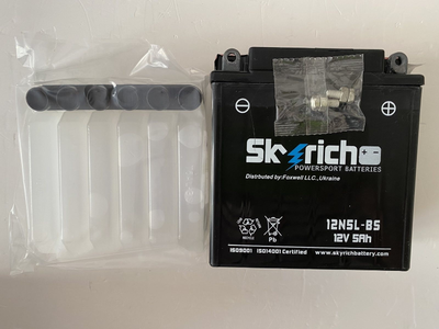 Акумулятор Skyrich 12N5L-BS 12V, (-/+) 5Ah, 65 А, 120x61x127 мм, вес 1.9кг