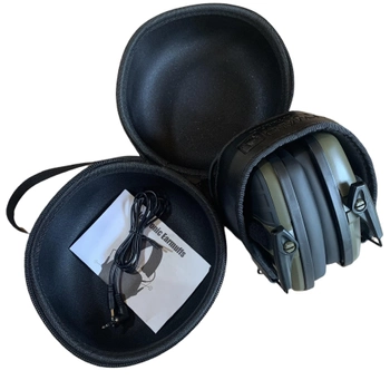 Активні тактичні навушники Honeywell Howard Leight олива у футлярі
