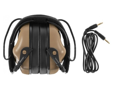 Активні захисні навушники Earmor M31 CB(MOD3) з кріпленням на голов під шолому, каску ( Коричневий )