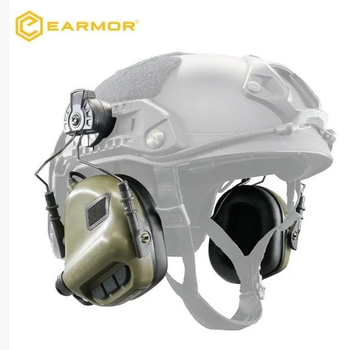 Активні навушники EARMOR M31H mod3 ORIGINAL для шолома, каски FAST Зелений (M31H-FG/ARC-MOD3)