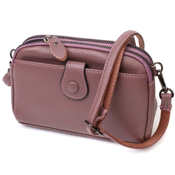 Практична сумка-клатч в стильному дизайні з натуральної шкіри VINTAGE Bag 22126 Коричневий