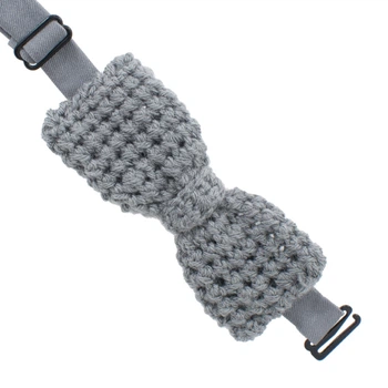 Метелик Bow Tie House в'язаний гачком сірий 09869