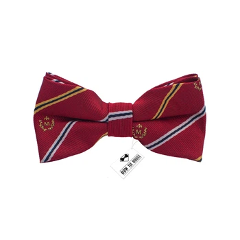 Метелик Bow Tie House маленький в смужку та клубну символіку червоний 08241