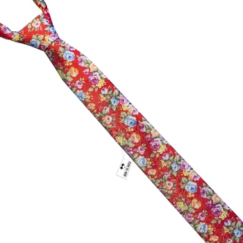 Галстук Bow Tie House красный в цветок 6 см 10041