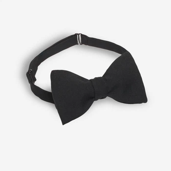 Чорна Bow Tie House однотонна краватка-метелик самов'яз-габардин 07113