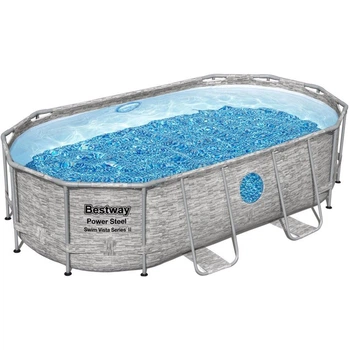Овальный каркасный бассейн Bestway 56714 (427-250-100 см) Power Steel™ Swim Vista Series™