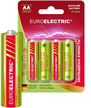 Батарейка Euroelectric щелочная AA LR6 1.5V PE 4 шт (BL-AA-EE(4)PE)