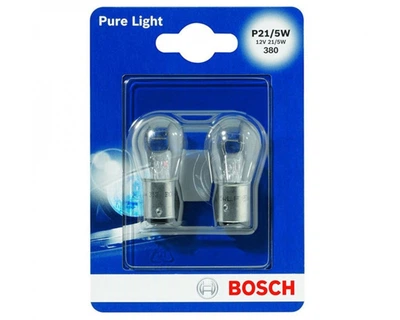 Автолампа P21/5W Pure Light 12V 21/5W BAZ15d - блистер 2шт, (1987301016)