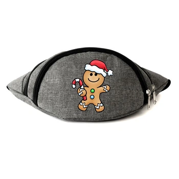 Сумка Бананка НОВОГОДНЯЯ на пояс (Happy-New-Year-02) Cappuccino Toys серая