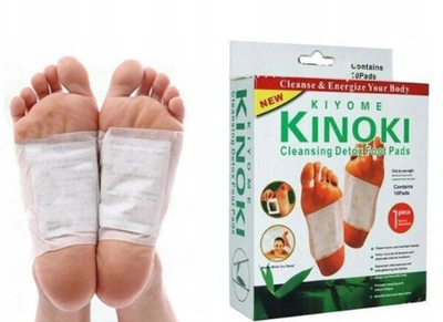 Пластир KINOKI 10 шт для виведення токсинів з організму для ступнів та активізації обміну речовин