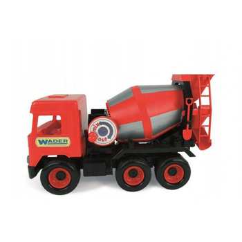 Іграшка для дітей Wader бетономішалка червона 38 см Middle Truck у картонній коробці (32114) (5900694321144)