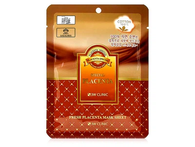 Тканинна маска для обличчя з екстрактом плаценти 3W Clinic Fresh Placenta Mask Sheet (8809689370129)