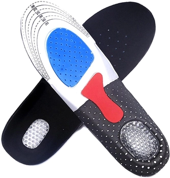 Ортопедичні спортивні устілки гелів Eva з супінатором захистом п'яти 36-41 (22.5-25.5 см.)