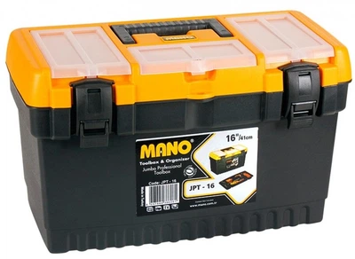 Ящик для инструментов Mano Jumbo с органайзером классический профи 16" 413x212x244 мм (JPT-16)